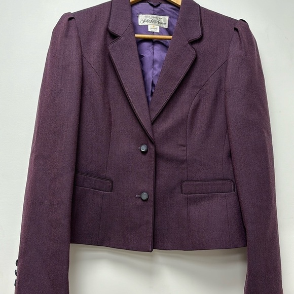 Saks Fifth Avenue Jackets & Blazers - Sanyo Fashion House for Saks Fifth Avenue purple Wool Women's Jacket Size 8